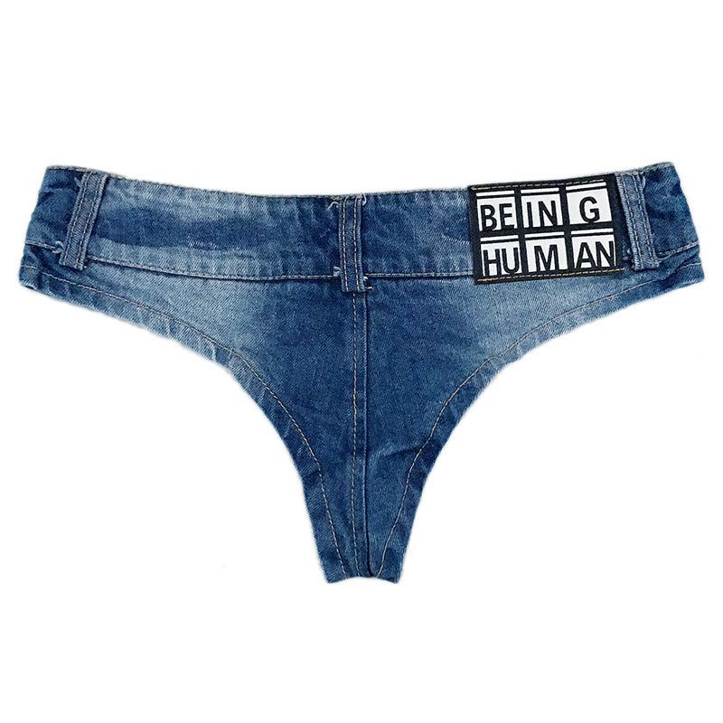 Women's Ripped Low-Rise Denim Shorts