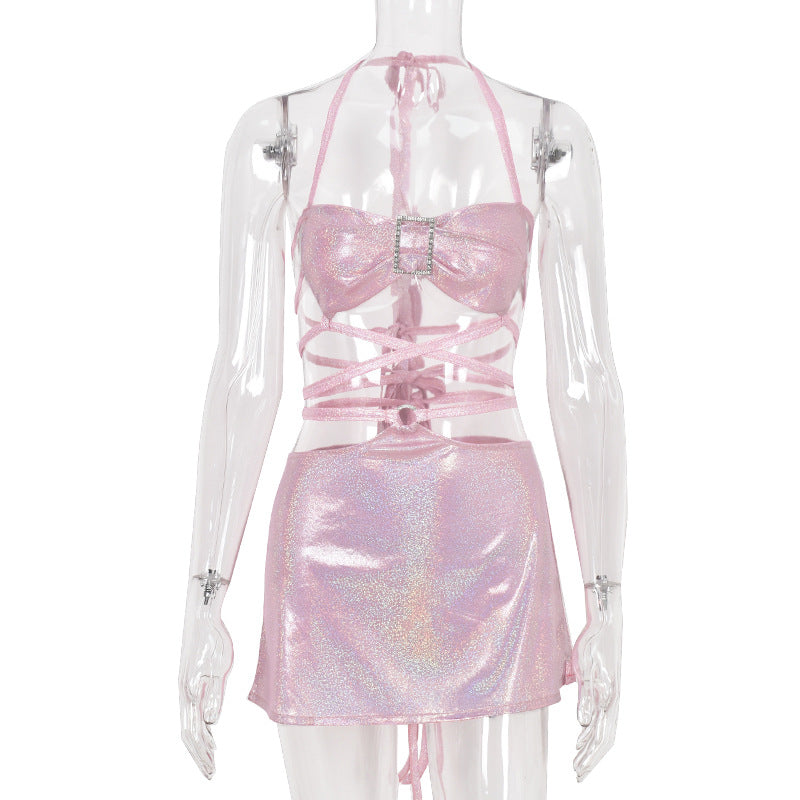 Women's Two-Piece Casual Strapless Dress Set
