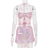 Women's Two-Piece Casual Strapless Dress Set