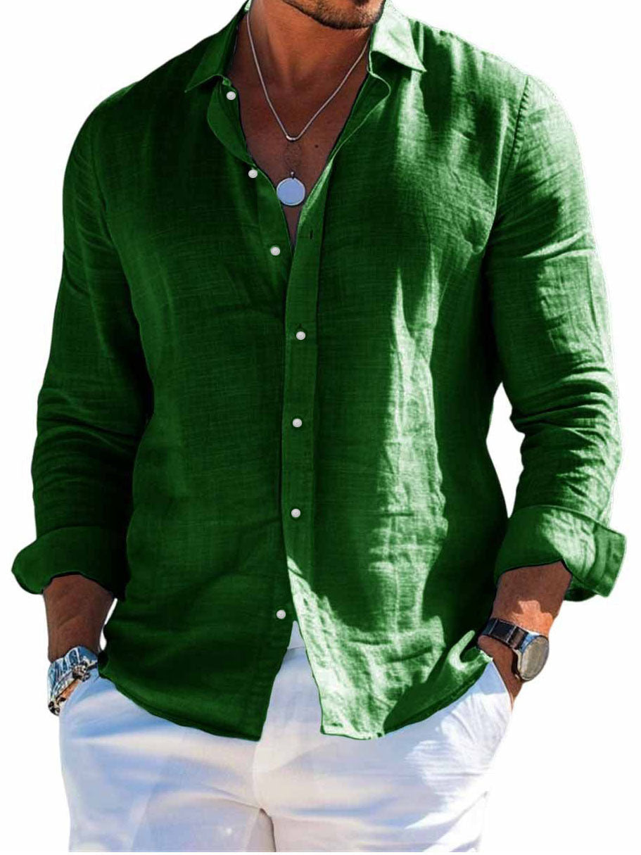 Men’s Hawaiian Print Button-Up Shirt