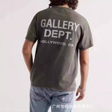 Men's Gradient Slogan Short Sleeve T-Shirt