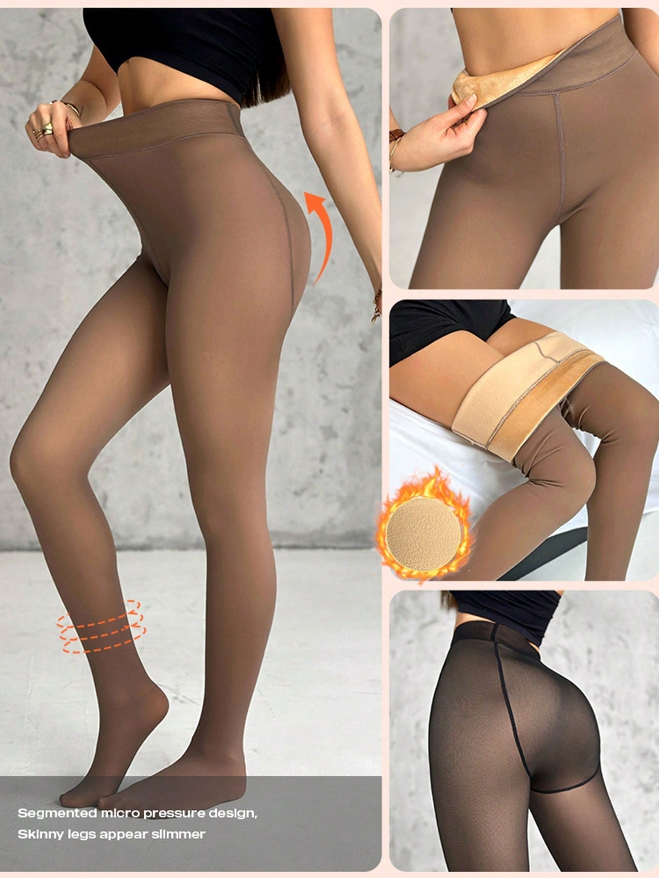 Women’s Sheer Fleece-Lined Leggings