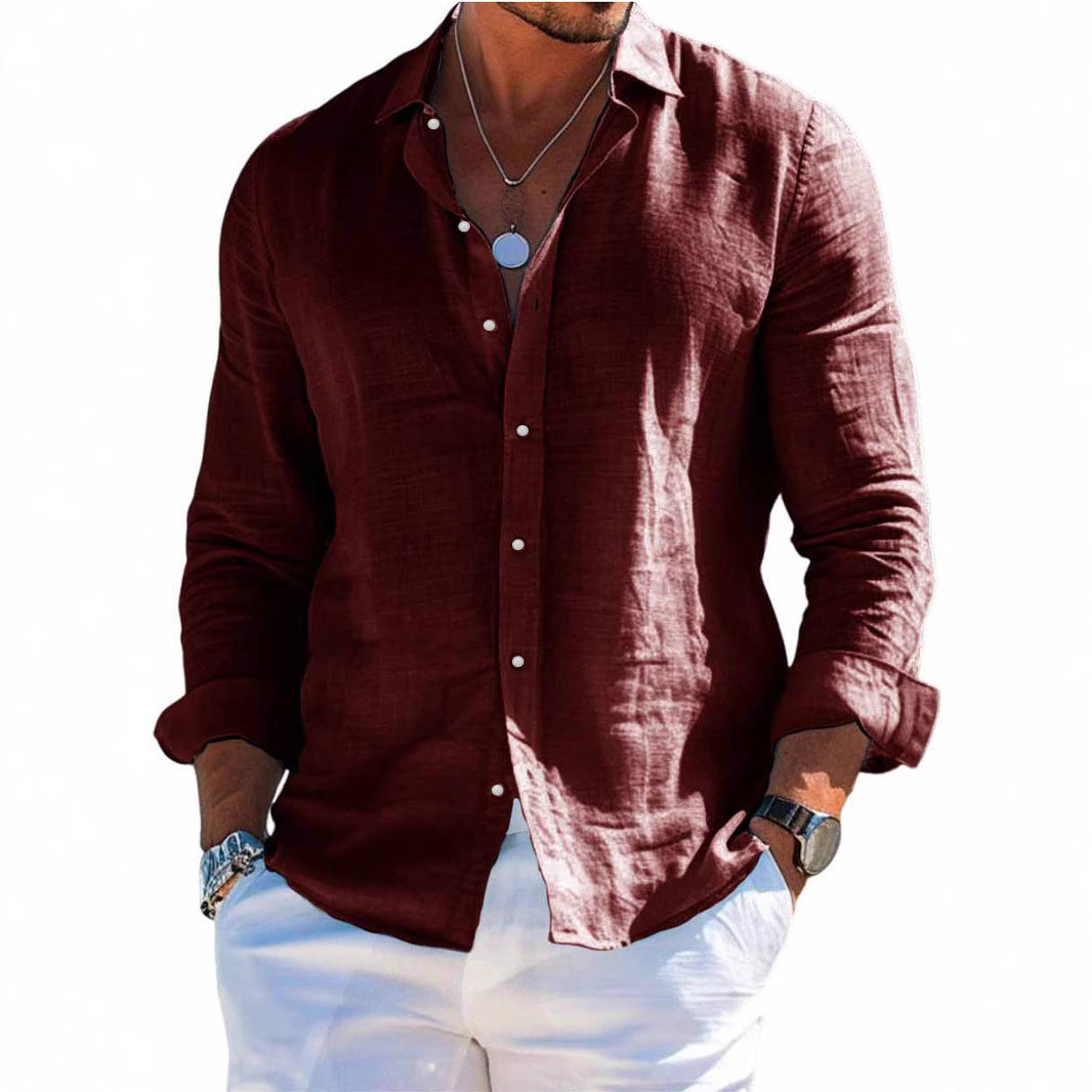 Men’s Hawaiian Print Button-Up Shirt