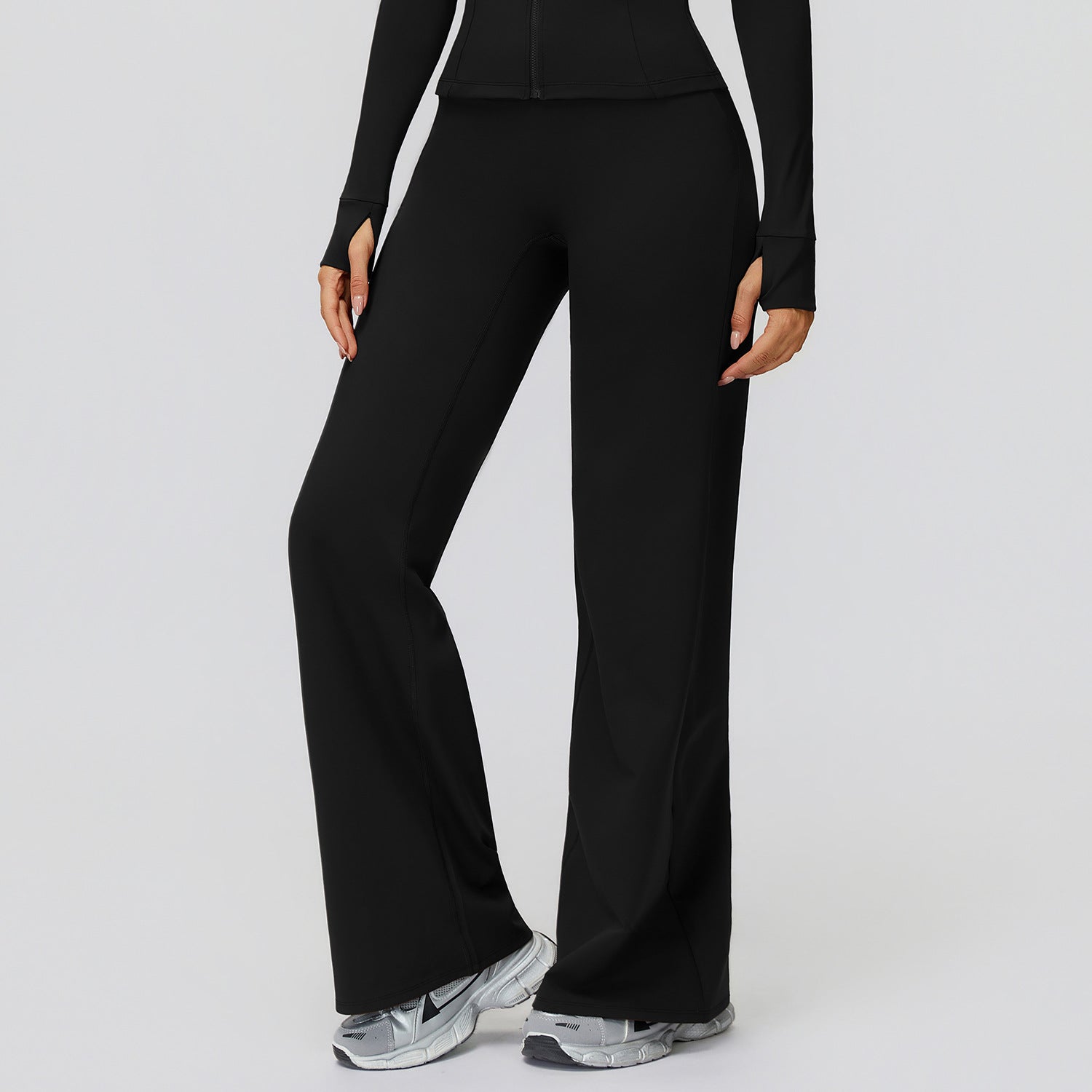 Women’s High-Waist Wide-Leg Fleece Pants