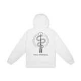 Men's The Cathedral White Snake Print Cotton Hoodie