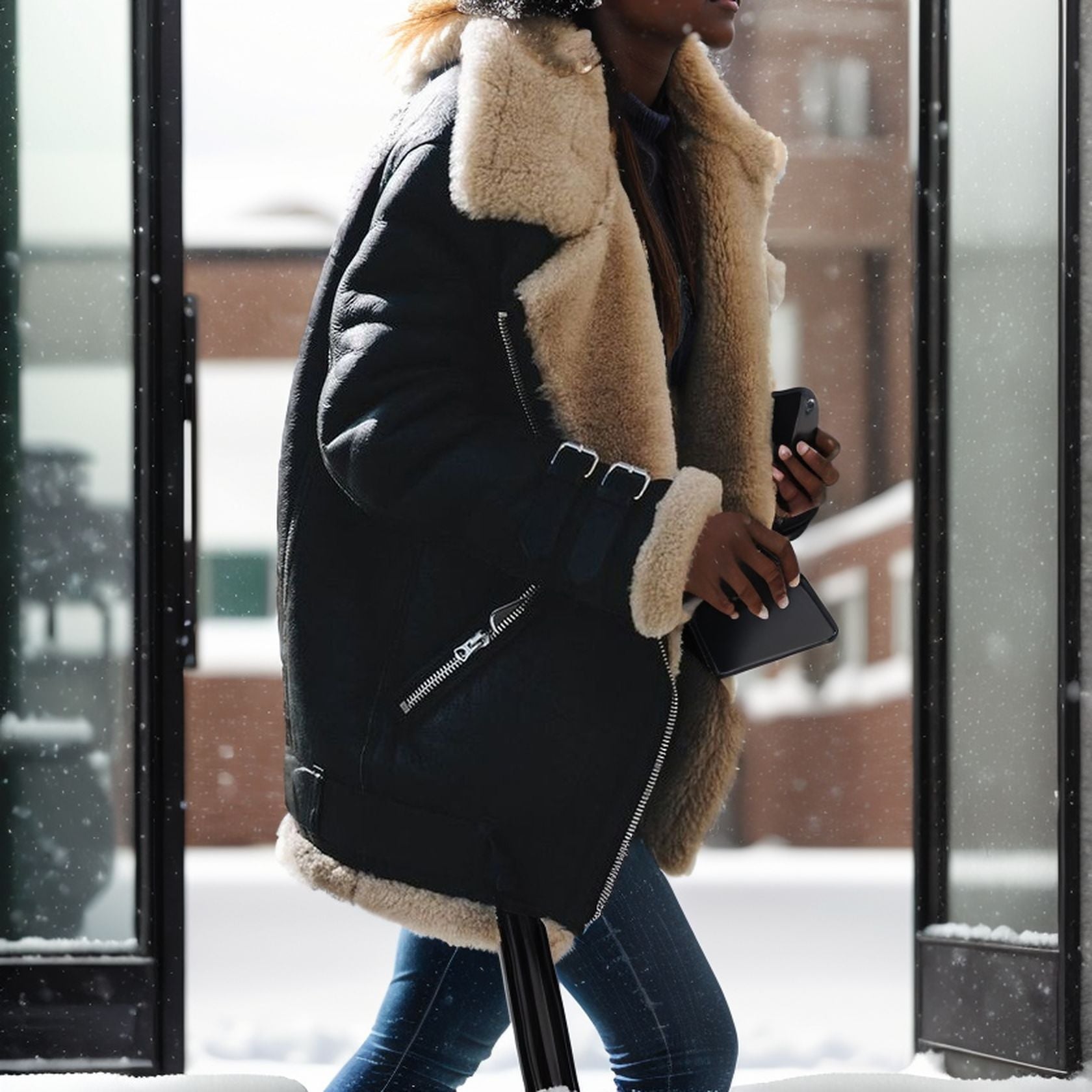 Women’s Suede Lambskin Coat