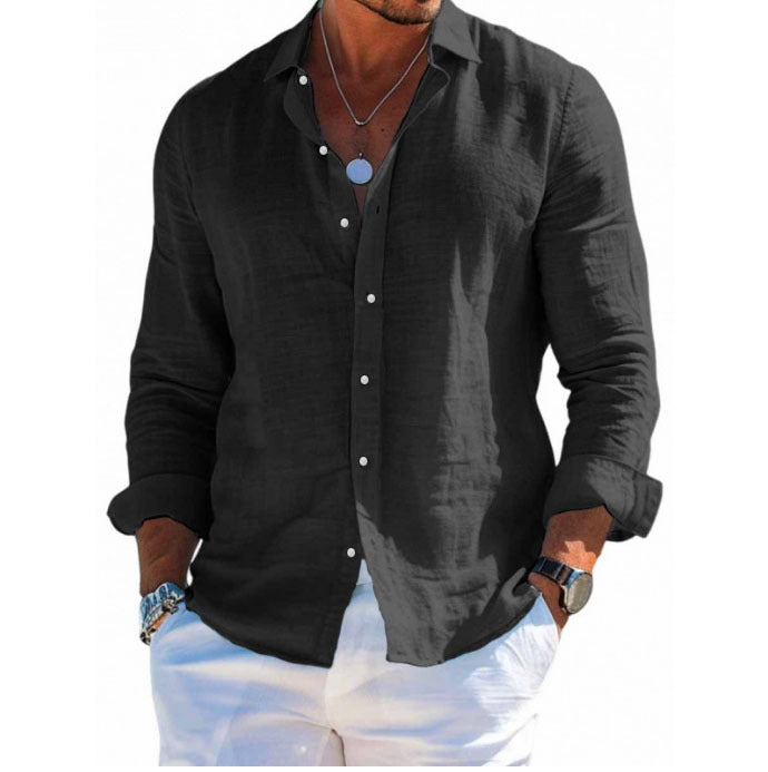 Men’s Hawaiian Print Button-Up Shirt