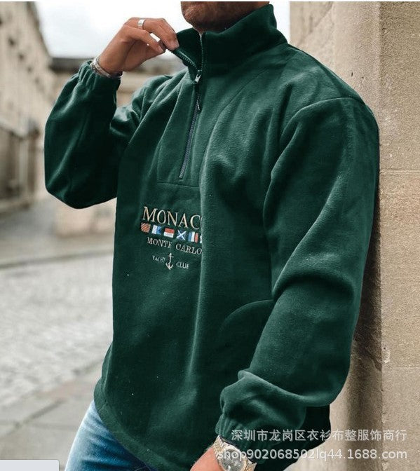 Men’s Embroidered Letter Hoodie