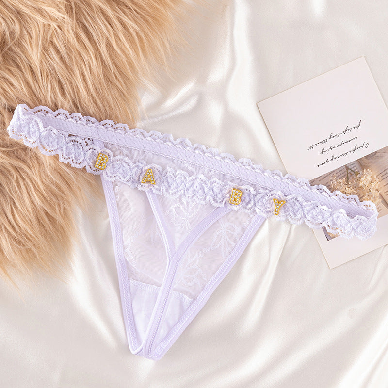 Women’s Sheer Heart Lace Thong