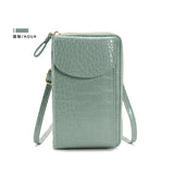 Women’s Vertical Leather Crossbody Phone Bag