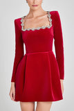 Women’s Pearl Lace Square-Neck Dress