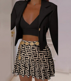 Women's Casual Long Sleeve Skirt Set