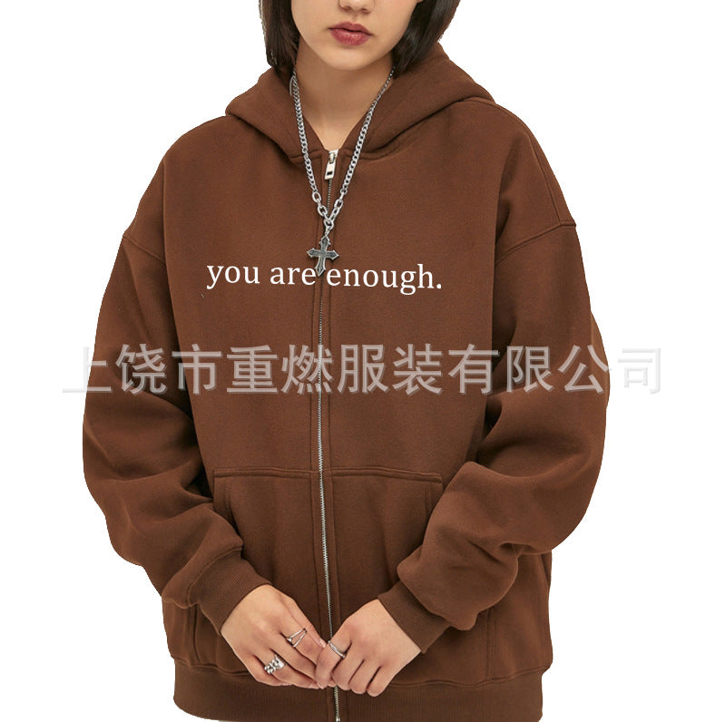 Women's Girls’ Oversized Zip-Up Hoodie Jacket
