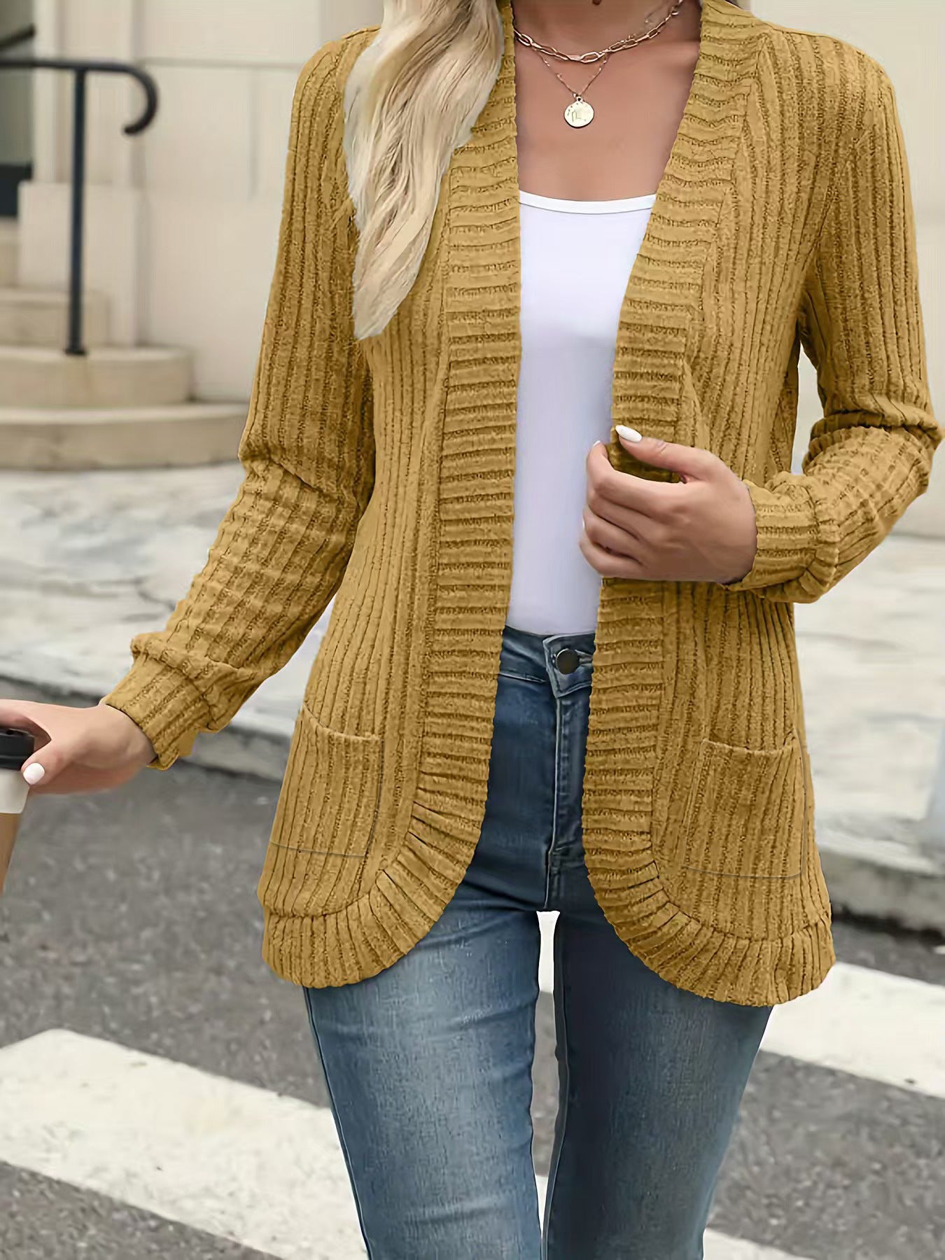 Women’s Textured Patchwork Cardigan