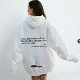 Men’s Oversized Kangaroo Pocket Letter Print Hoodie