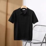 Men’s Striped Knit Polo Shirt