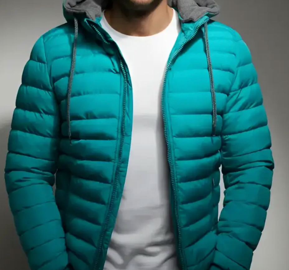 Men’s Hooded Short Warm Fit Padded Jacket