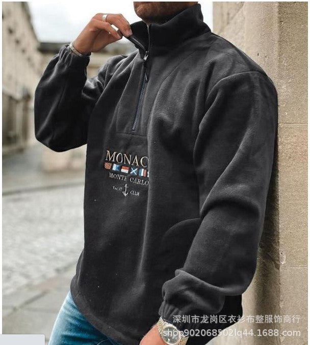 Men’s Embroidered Letter Hoodie