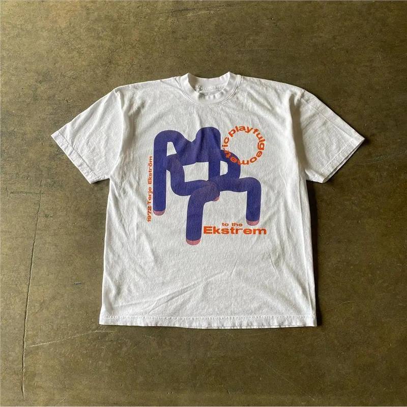 Men’s Oversized Heavy Cotton Retro Graphic T-Shirt