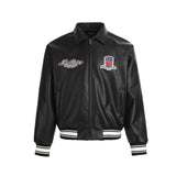 Men’s PU Leather Bomber Jacket