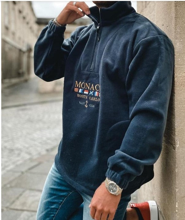Men’s Embroidered Letter Hoodie