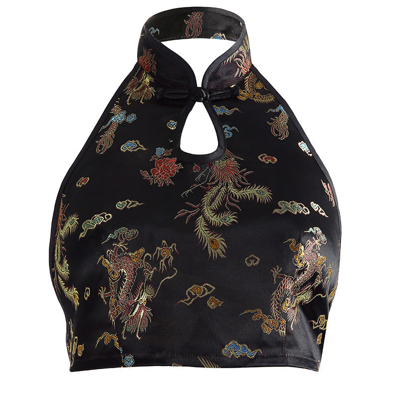 Women’s Cheongsam-Inspired Strap Top
