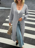Women’s Solid Color Knit Long Cardigan