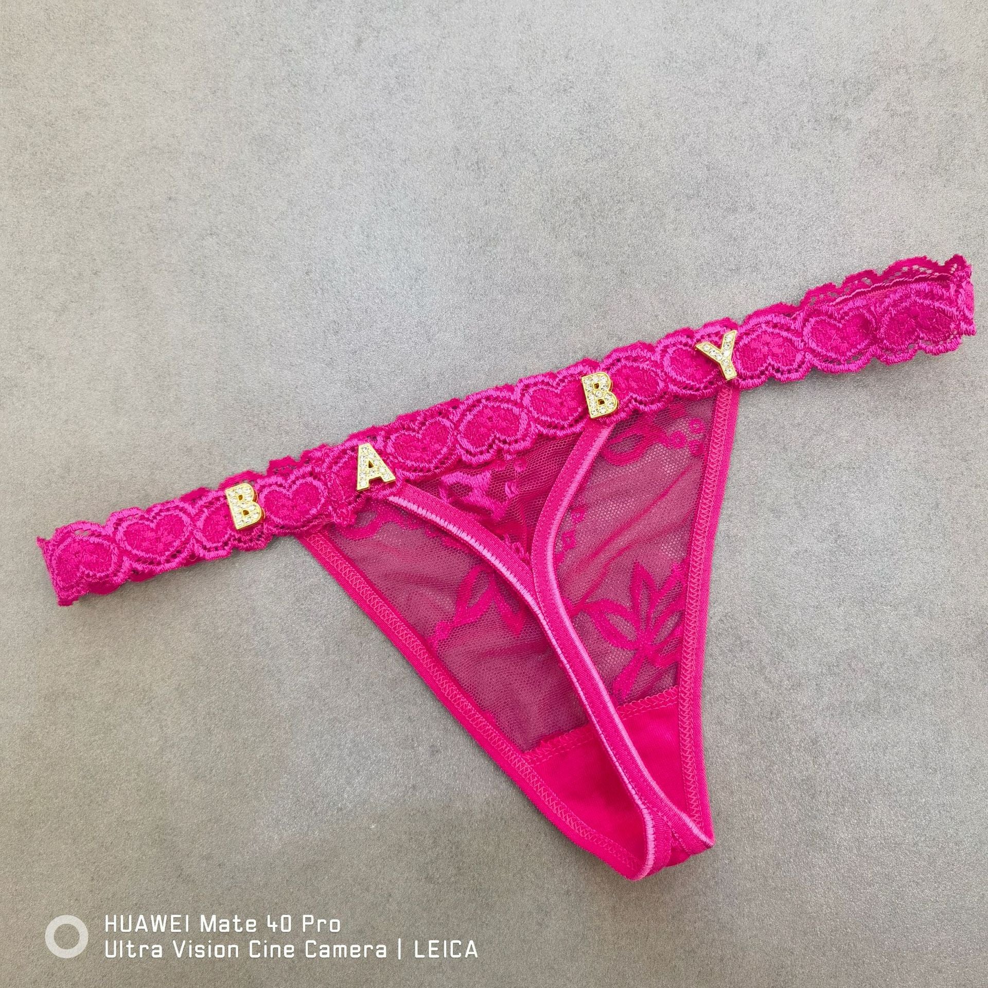 Women’s Sheer Heart Lace Thong