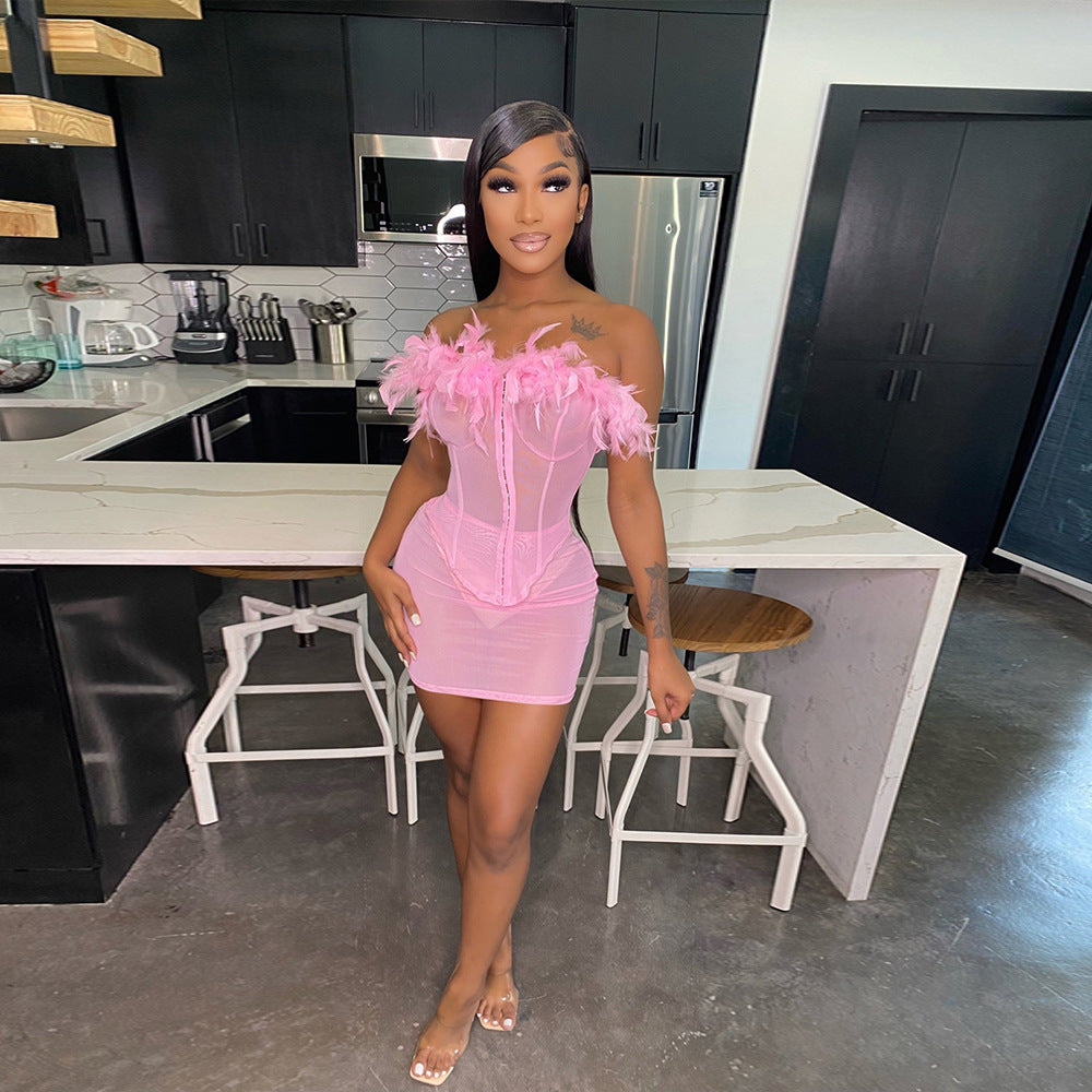 Women's Pure Color Sheer Mesh Top