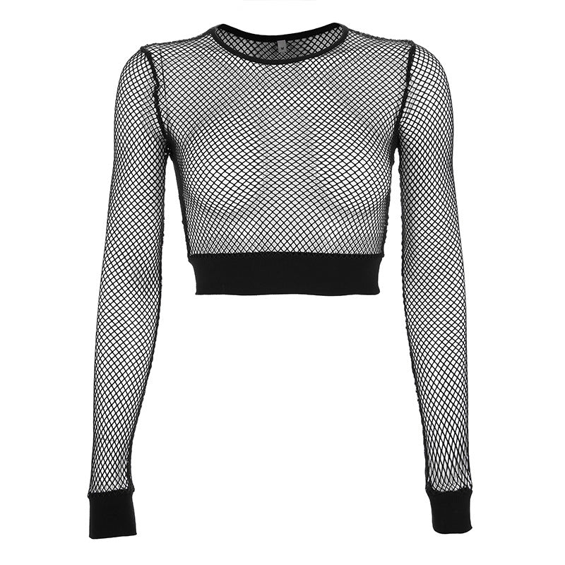 Women’s Sheer Mesh Short Sleeve Top