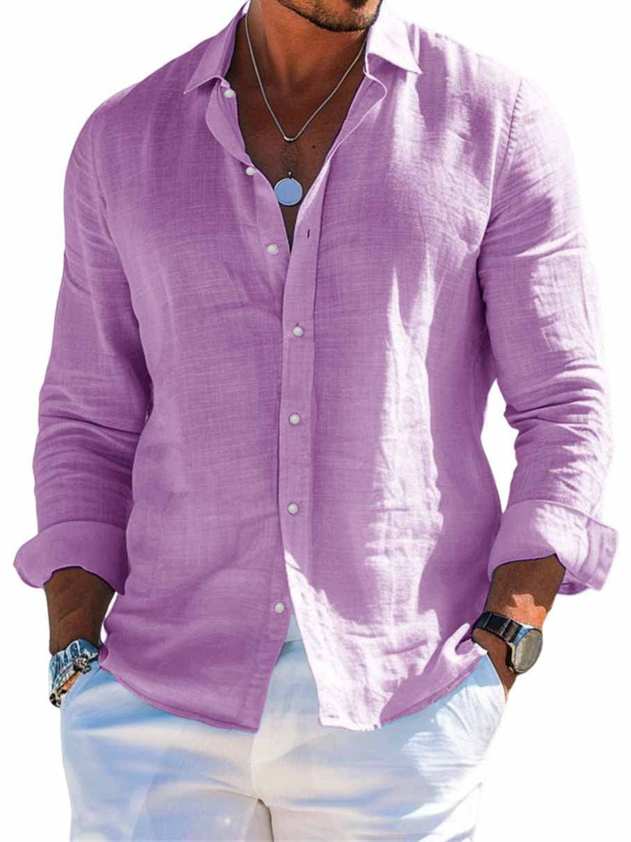 Men’s Hawaiian Print Button-Up Shirt