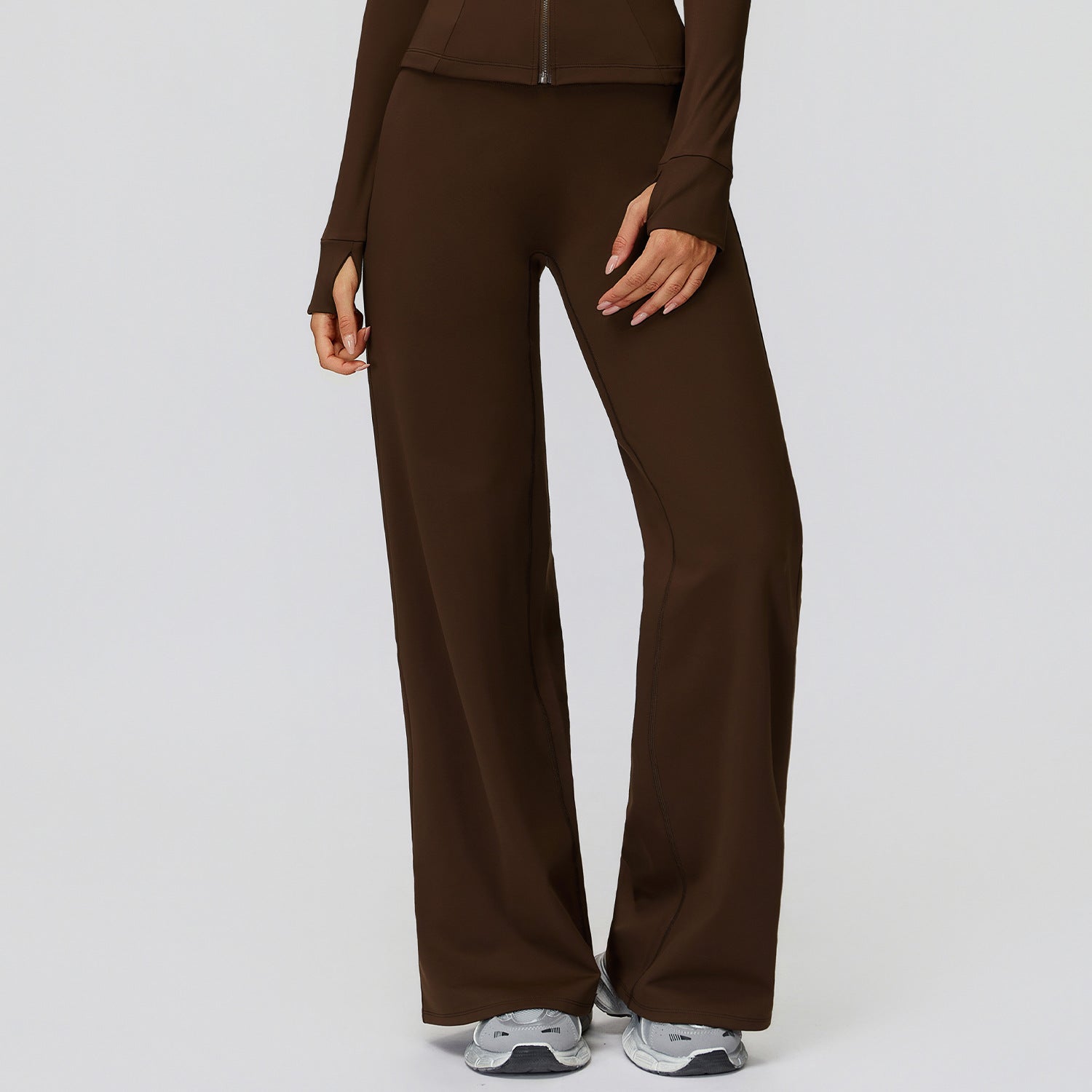 Women’s High-Waist Wide-Leg Fleece Pants