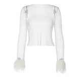 Women’s Cut-Out Grid Detail Fashion Top