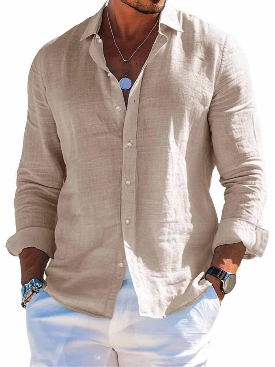 Men’s Hawaiian Print Button-Up Shirt