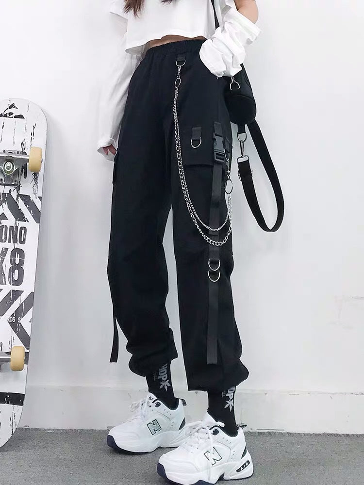 Women's Cargo Pants with Bunched Feet