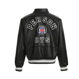 Men’s PU Leather Bomber Jacket
