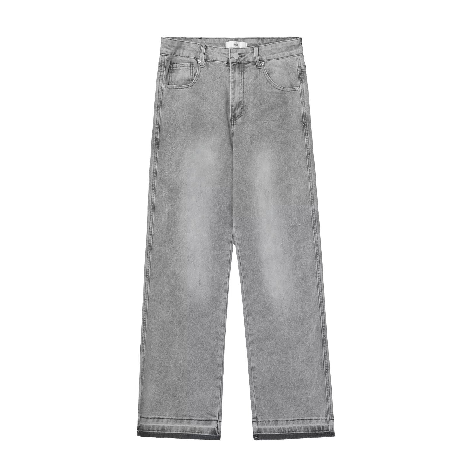 Men’s Washed Straight-Leg Denim Jeans