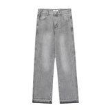 Men’s Washed Straight-Leg Denim Jeans