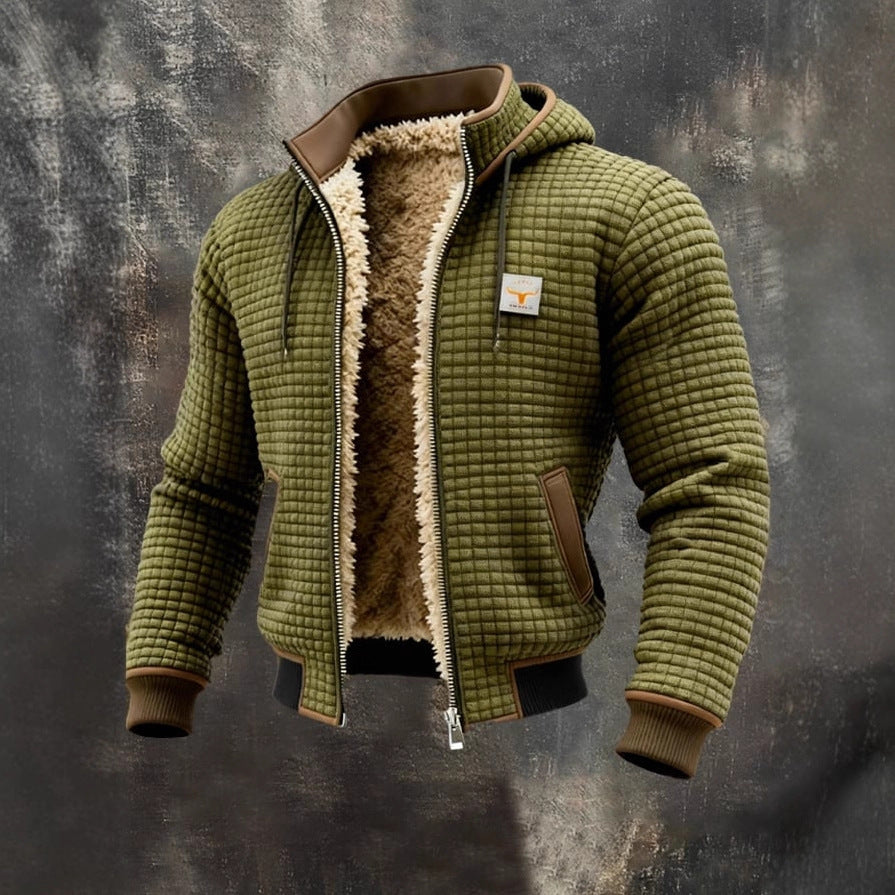Men's Fleece Thickened Hooded Jacket