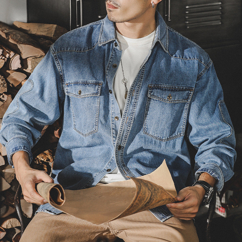 Men’s Long Sleeve Denim Work Shirt