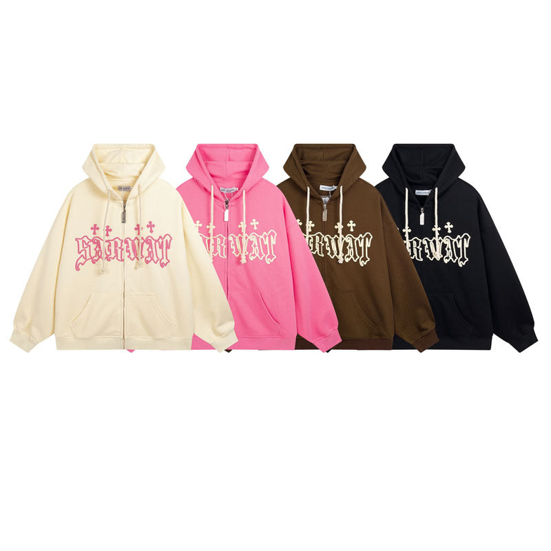 Women's Unisex Streetwear Zip-Up Hoodie