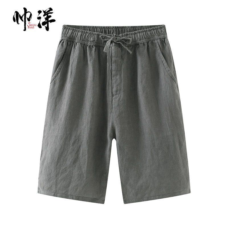 Men’s Wide-Leg Linen Shorts