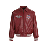 Men’s PU Leather Bomber Jacket
