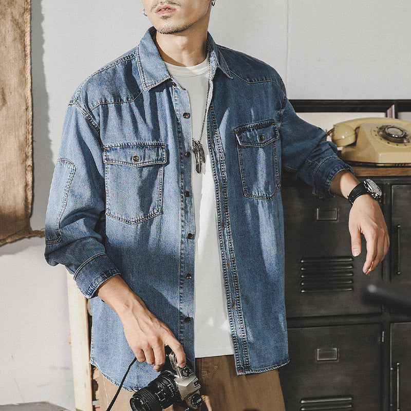 Men’s Long Sleeve Denim Work Shirt