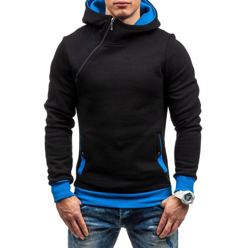 Men’s Slanted Zip Pullover Hoodie