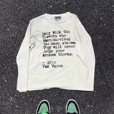 Men’s Long Sleeve Letter Print T-Shirt