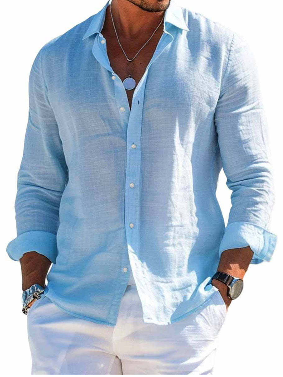 Men’s Hawaiian Print Button-Up Shirt
