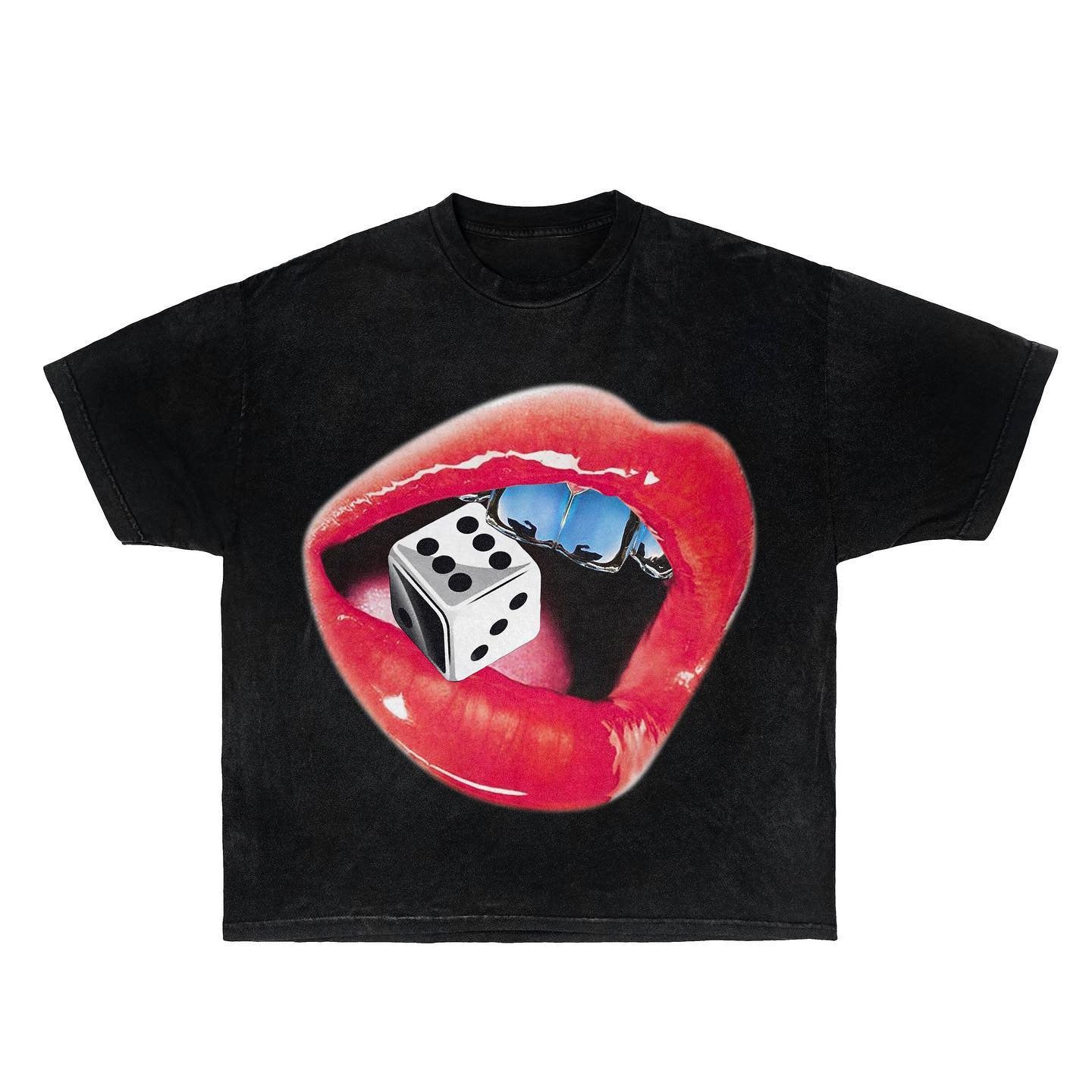 Men’s Lip Print Graphic T-Shirt