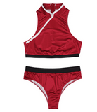 Women’s Red Chinese-Inspired One-Piece Swimsuit