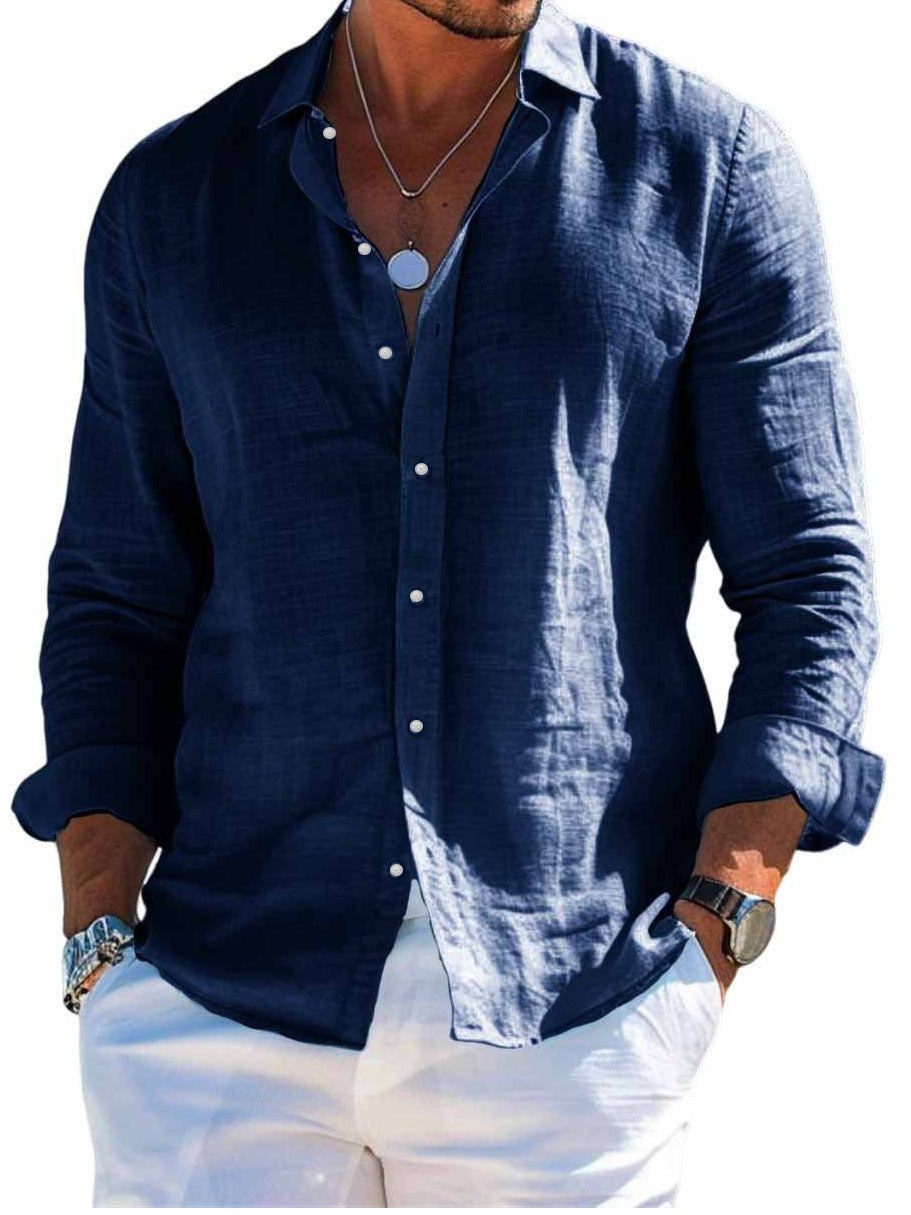 Men’s Hawaiian Print Button-Up Shirt
